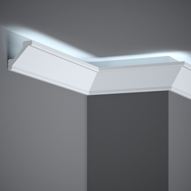 Cornisa decorativa pentru LED MD368, 200 X 5.1 X 5.1 cm, Mardom Decor - imagine 4