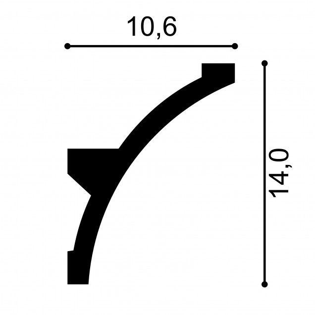 Cornisa decorativa pentru LED MDB101, 200 X 14 X 10.6 cm, Mardom Decor - imagine 3