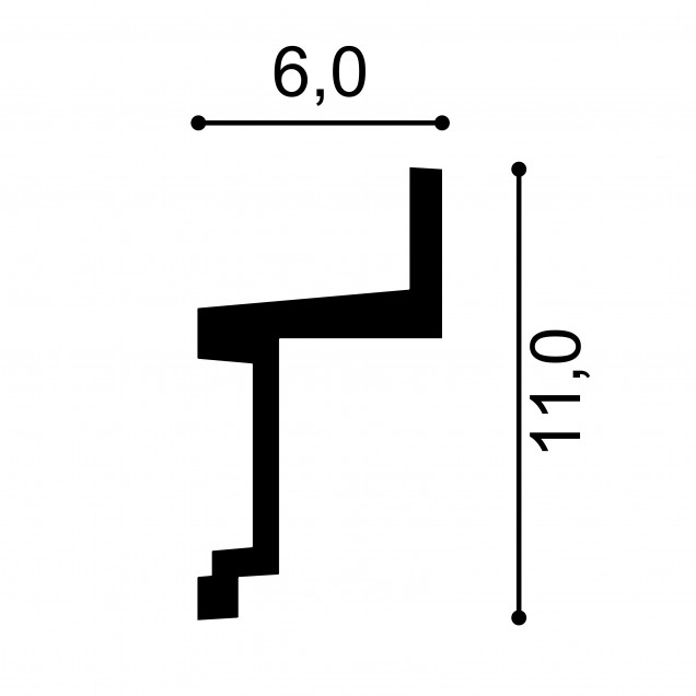 Cornisa decorativa pentru LED MDB115, 200 X 11 X 6 cm, Mardom Decor - imagine 3