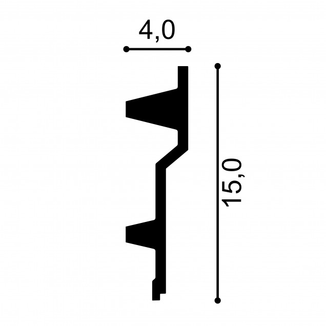 Cornisa decorativa pentru LED MDB150, 200 X 15 X 4 cm, Mardom Decor - imagine 3