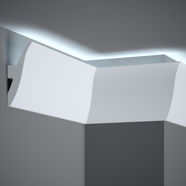 Cornisa decorativa pentru LED QL009, 200 X 12 X 4.7 cm, Mardom Decor - imagine 4