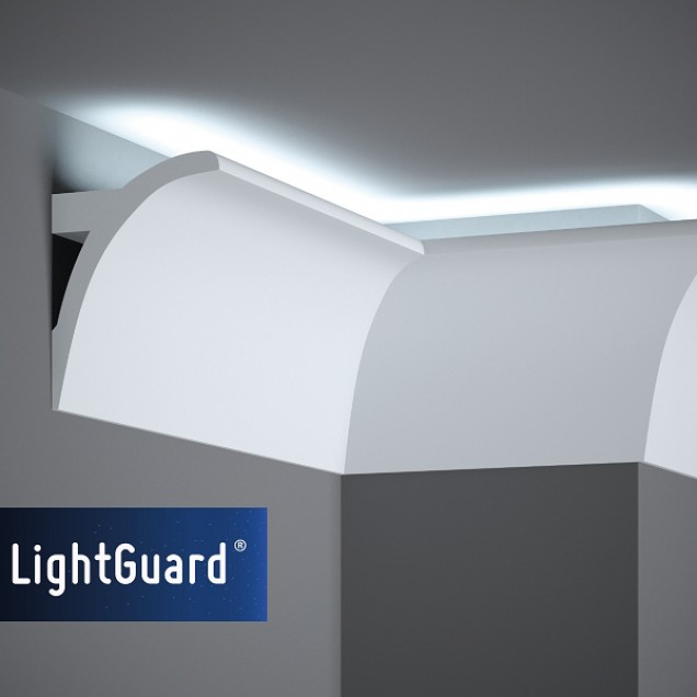 Cornisa decorativa pentru LED QL011, 200 X 12.3 X 9.5 cm, Mardom Decor - imagine 4