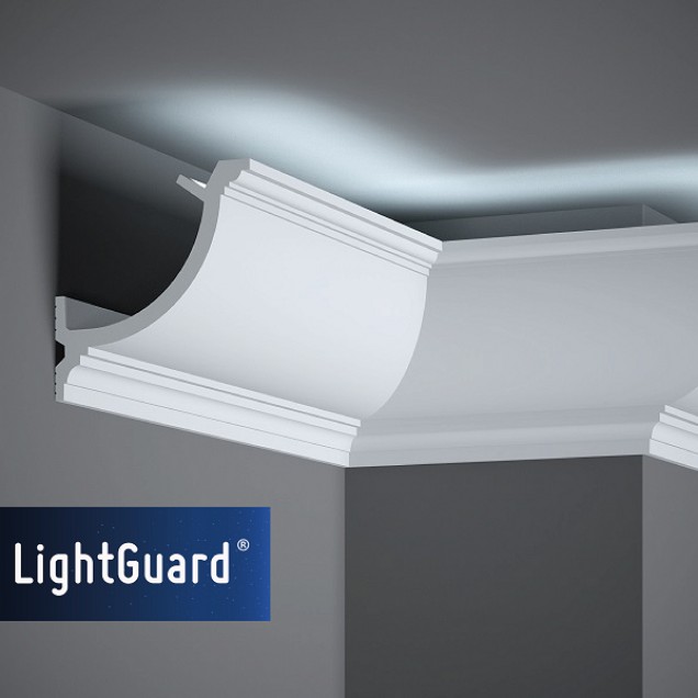 Cornisa decorativa pentru LED QL027, 200 X 11 X 11 cm, Mardom Decor - imagine 4