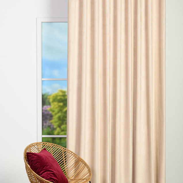 Draperie din catifea Castellano, Crem