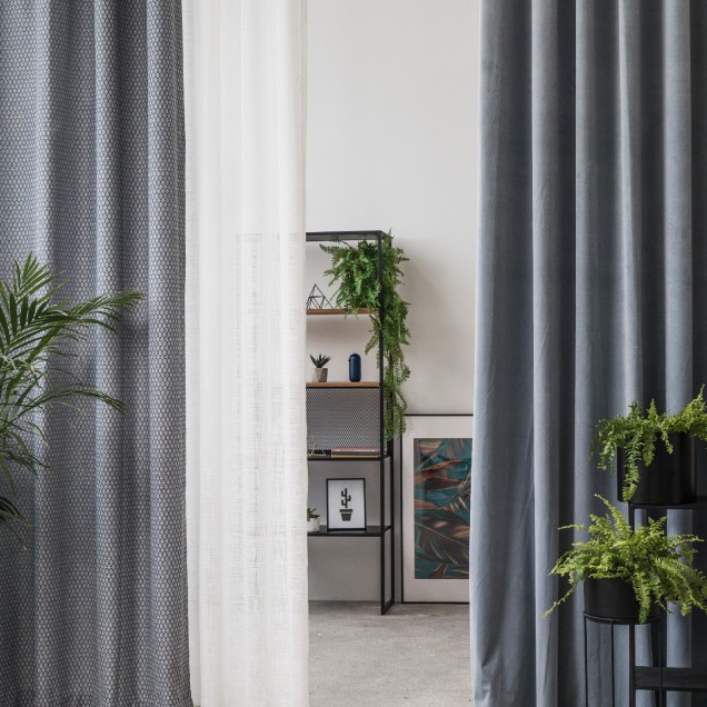 Draperie din catifea Castellano, Gri - metraj - imagine 5