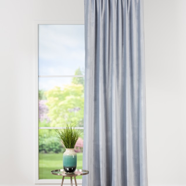 Draperie din catifea Castellano, Gri - metraj