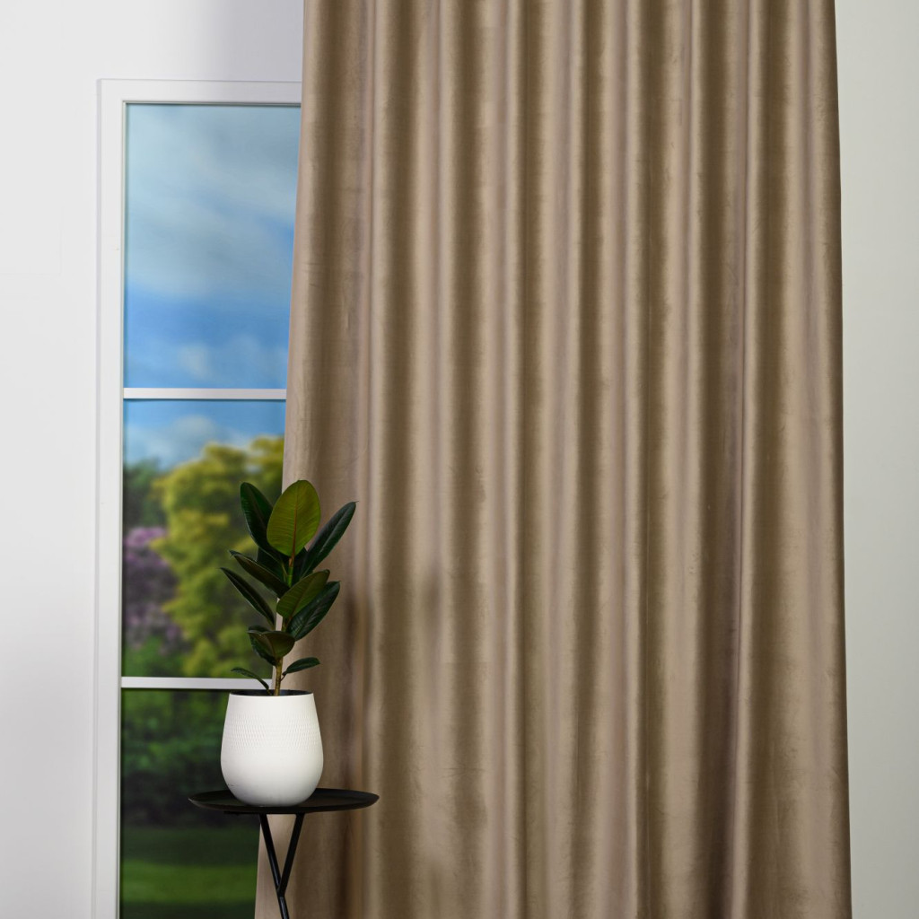 Draperie din catifea Castellano, Nisip - imagine 2