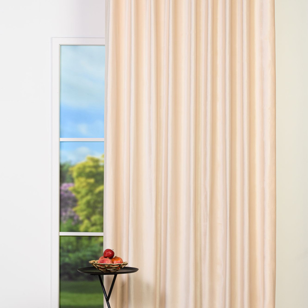 Draperie din catifea Scena, Crem - imagine 2