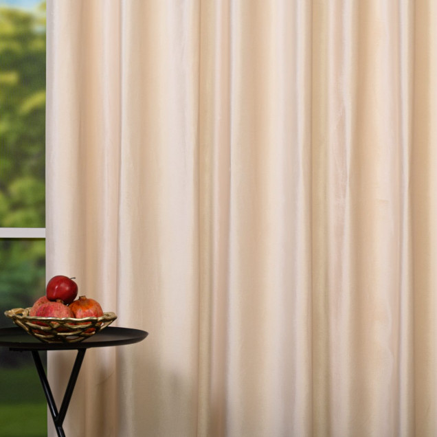 Draperie din catifea Scena, Crem - imagine 4