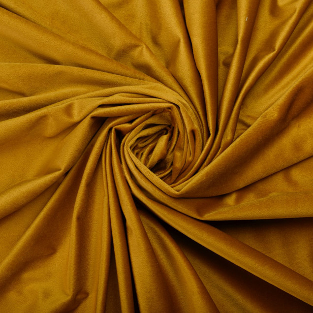 Draperie din catifea Scena, Mustar - imagine 5