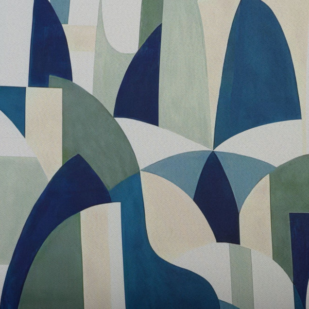 Draperie Semper, Verde-Albastru - imagine 3