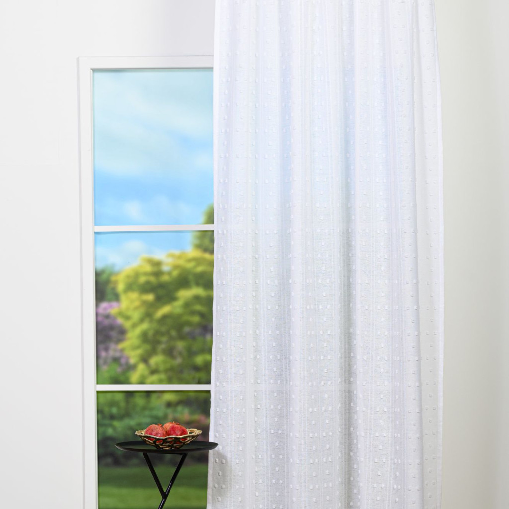 Perdea Justine, Alb - imagine 2