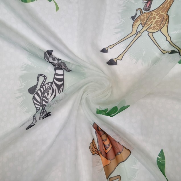 Perdea Madagaskar, Alb-Verde - imagine 4