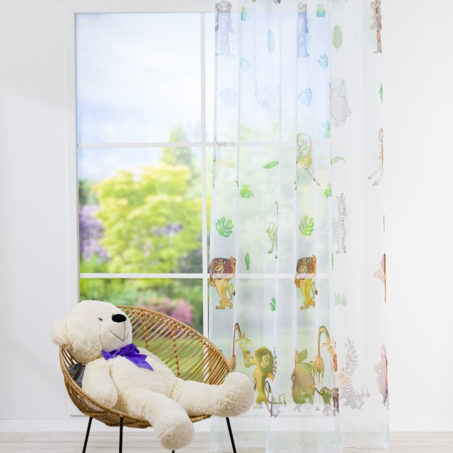 Perdea Madagaskar, Alb-Verde - imagine 5