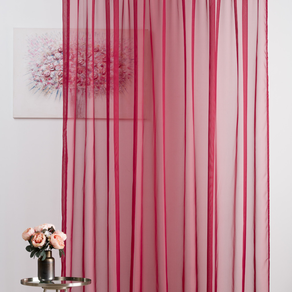 Perdea Voile, Visiniu - imagine 2