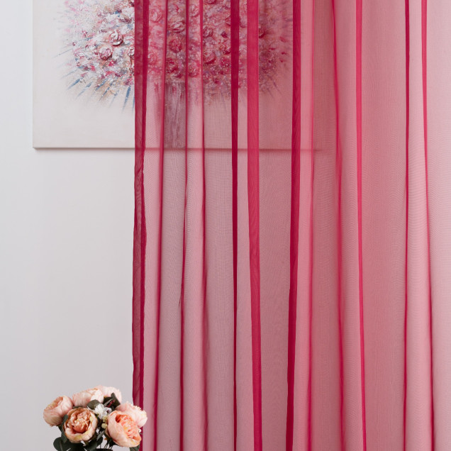 Perdea Voile, Visiniu - imagine 5