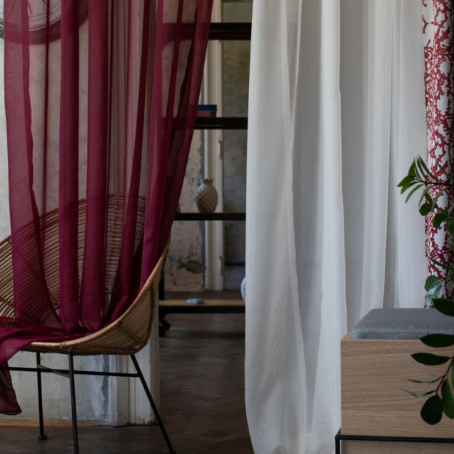 Perdea Voile, Visiniu - imagine 6