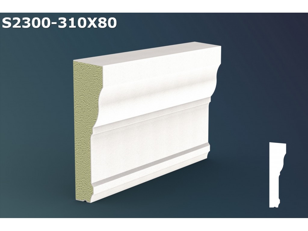 Pervaz/Solbanc decorativ din polistiren JS003 - 31x8x200cm