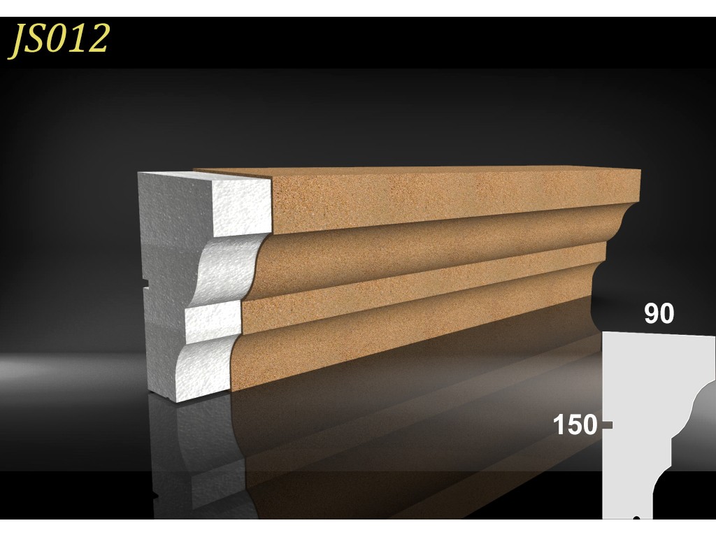 Pervaz/Solbanc decorativ din polistiren JS012 - 15x9x200cm