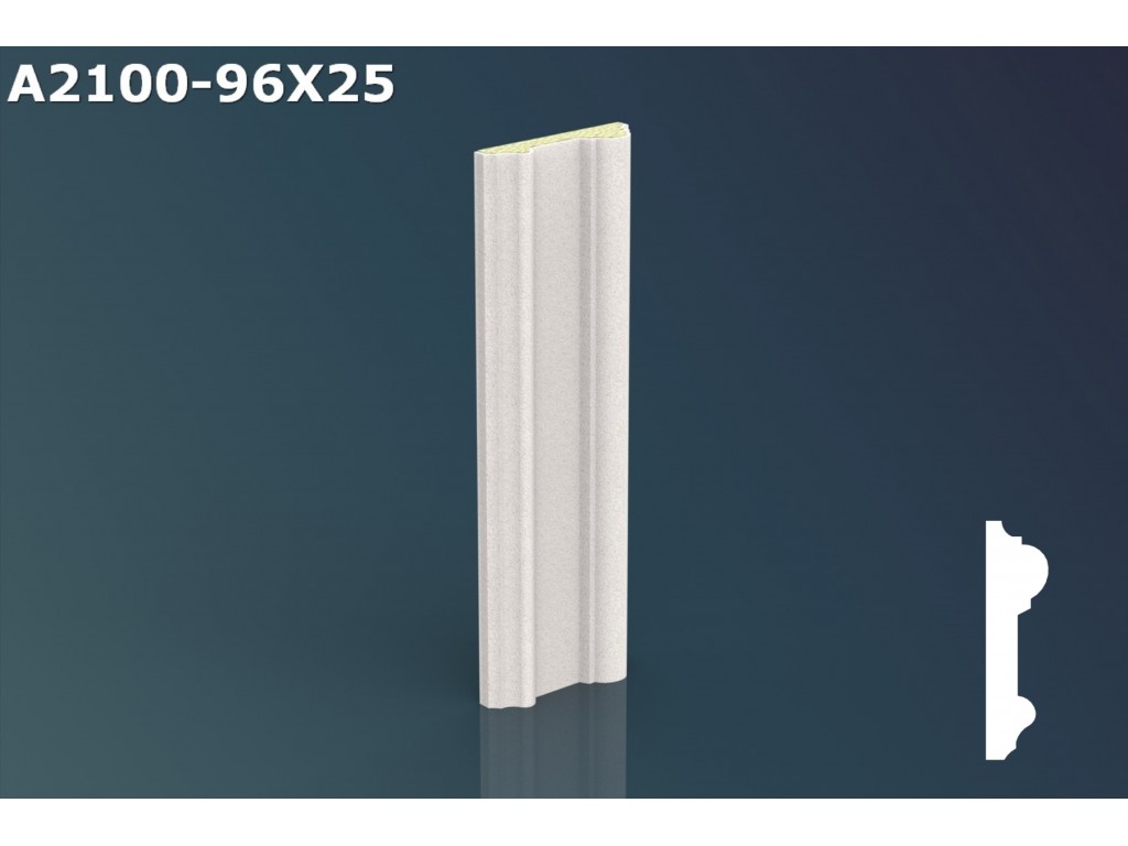 Profil ancadrament ferestre JA037 - 9.6x2.5x200cm