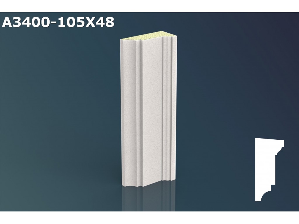 Profil ancadrament ferestre JA049 - 10.5x4.8x200cm