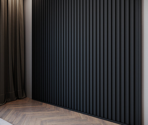 Riflaj decorativ negru polimer 001-10