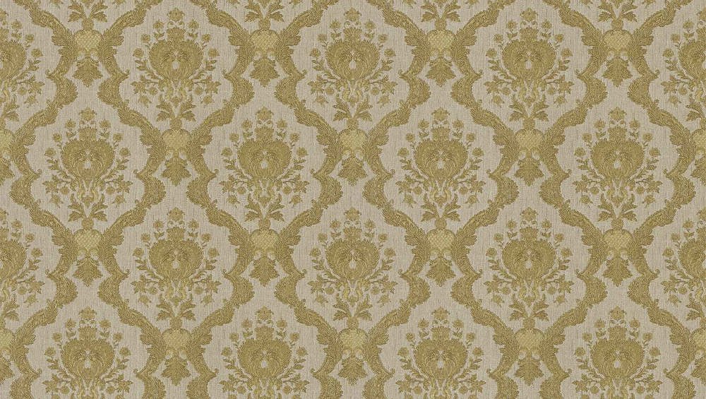 Tapet baroc floral bej cu auriu colectia Modern&Classic Design - imagine 2
